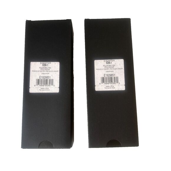 Sheaffer 100 Friends of Winter - Pine Black Laquer Ballpoint Pen LOT 2 Pens New - Picture 7 of 9